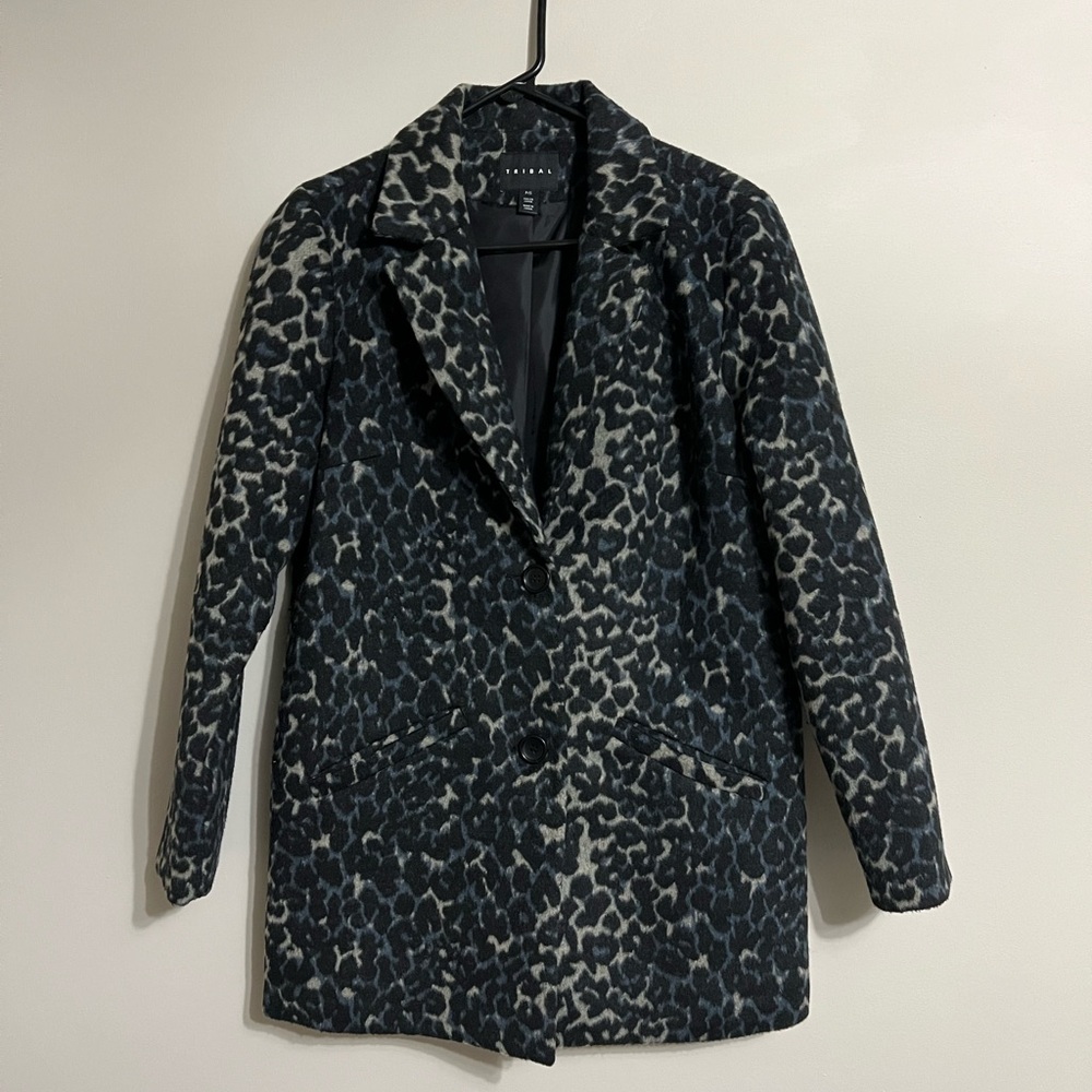 Tribal Leopard Print Peacoat